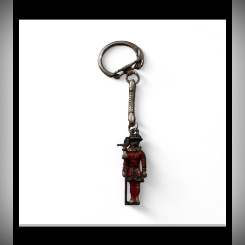 Vintage Enamel Royal Guard Keychain #6545